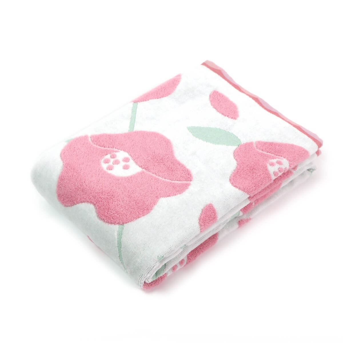 linge de bain japonais Tsubaki rose