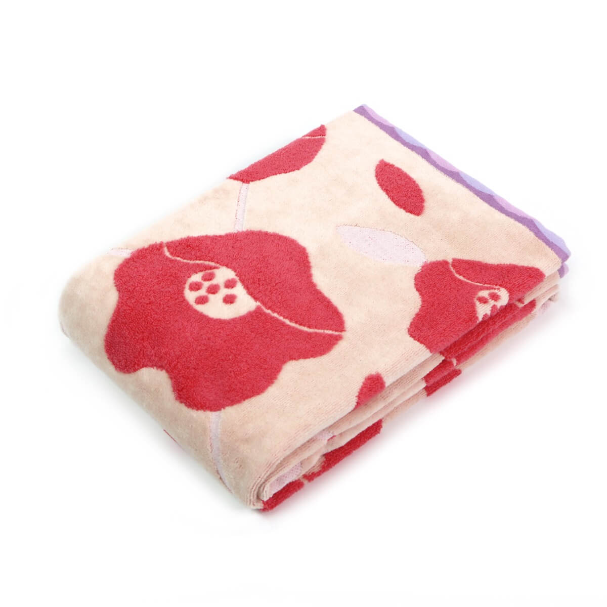 linge de bain japonais Tsubaki rouge