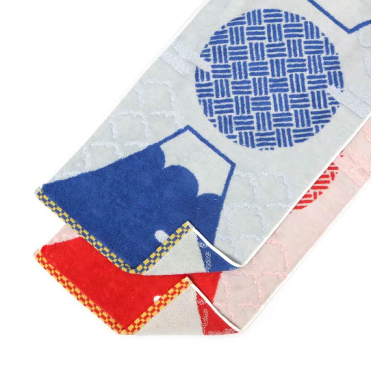 linge de visage japonais Fujisan en coton deux coloris