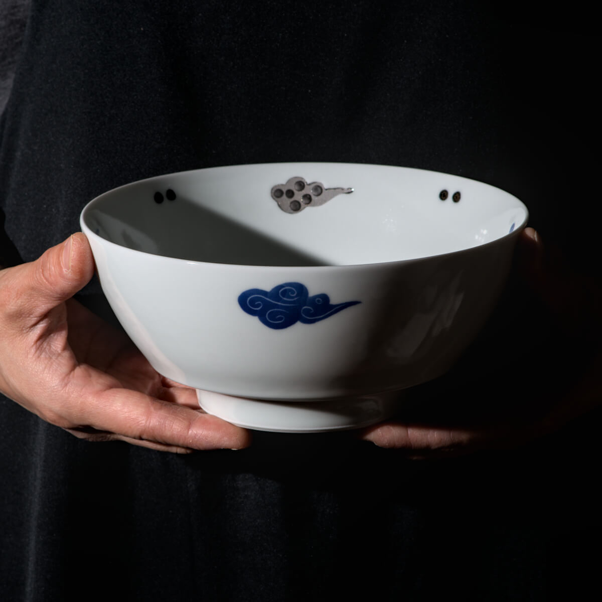 bol à ramen deux poissons noir