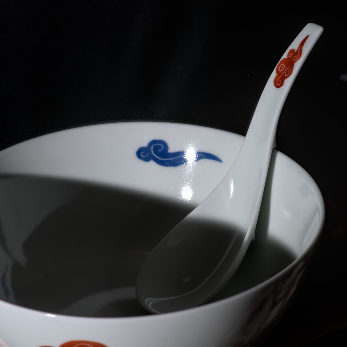 cuillere renge pour ramen nuage rouge de kosome